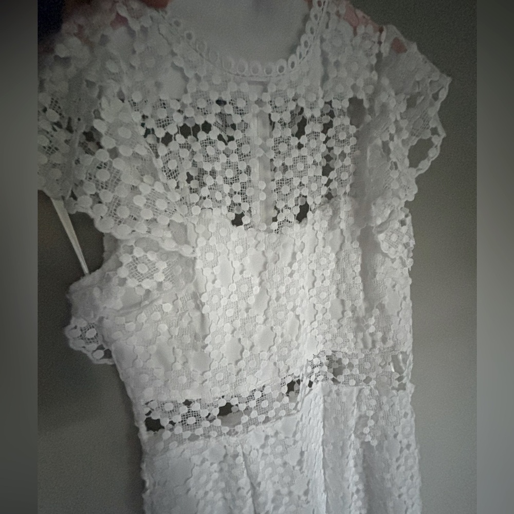 Petal & Pup White Lace Midi Dress - Picture 7 of 7